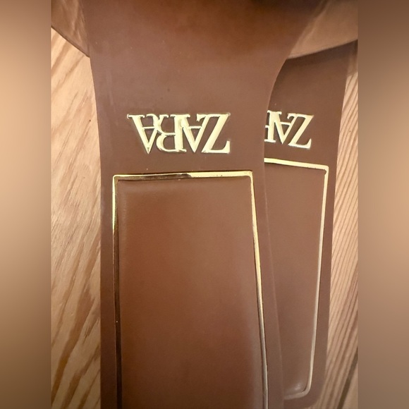 Zara Women's Tan Slide Sandals - Picture 5 of 5